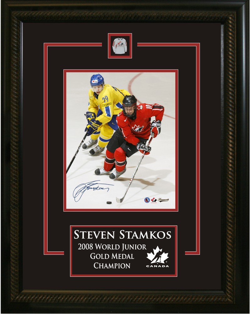 Steven Stamkos - Signed & Framed Etched Mat - 2008 World Juniors