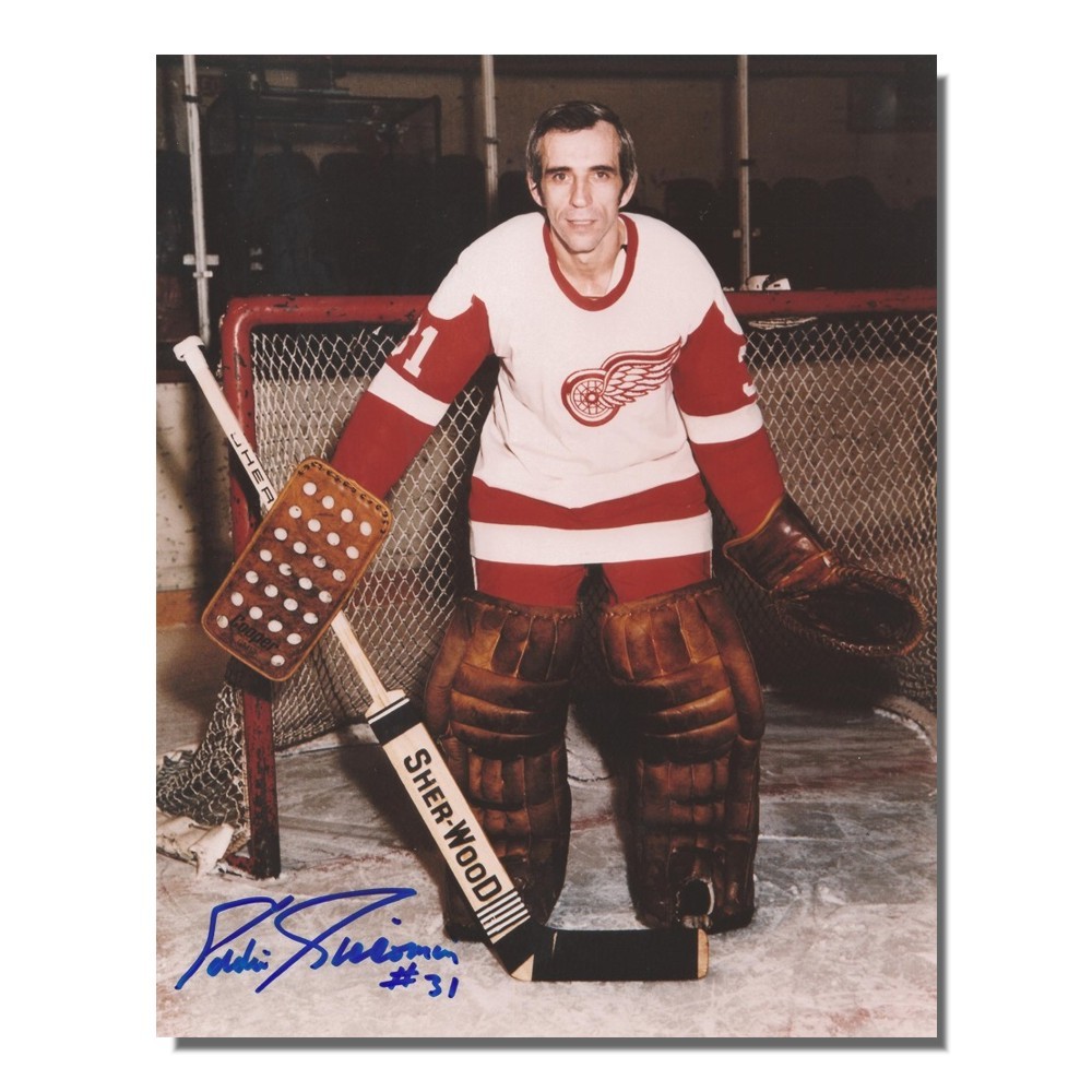 Eddie Giacomin Autographed Detroit Red Wings 8x10 Photo