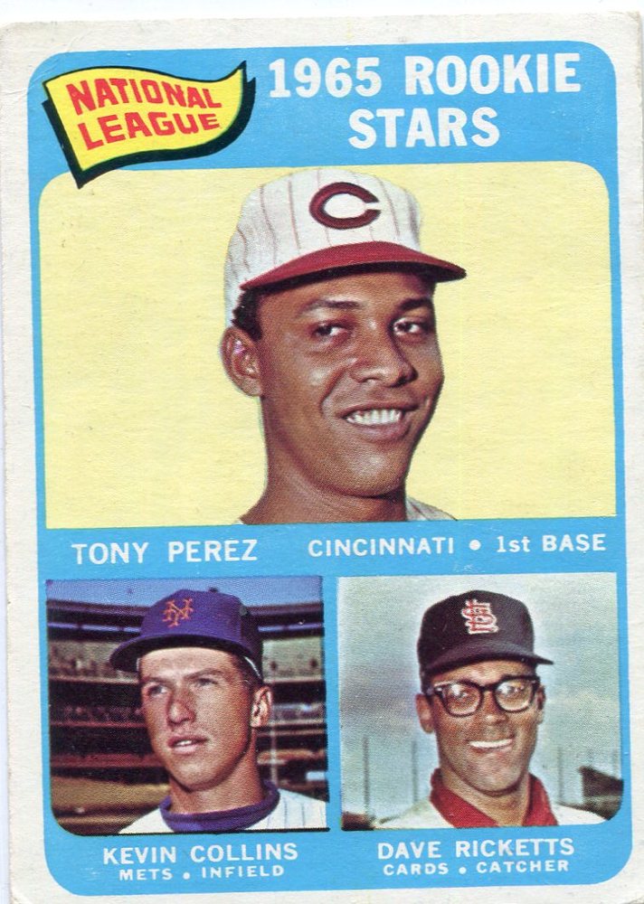 1965 Topps #581 Rookie Stars/Tony Perez Rookie Card /Dave Ricketts RC/Kevin Collins RC