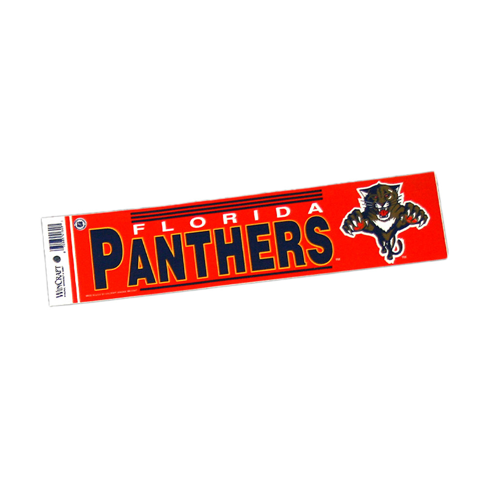 Vintage NHL FLORIDA PANTHERS Bumper Sticker - Unused - NOS - NM - STYLE A