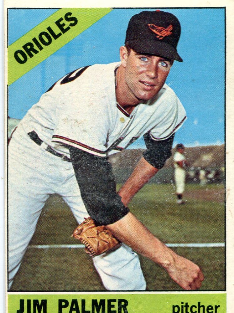1966 Topps #126 Jim Palmer Rookie Card -- Orioles Hall of Famer