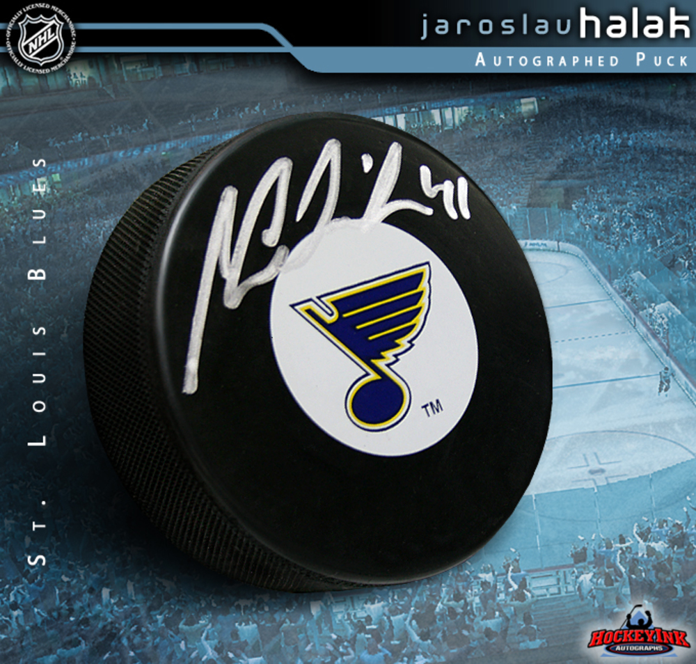 JAROSLAV HALAK Signed St. Louis Blues Puck