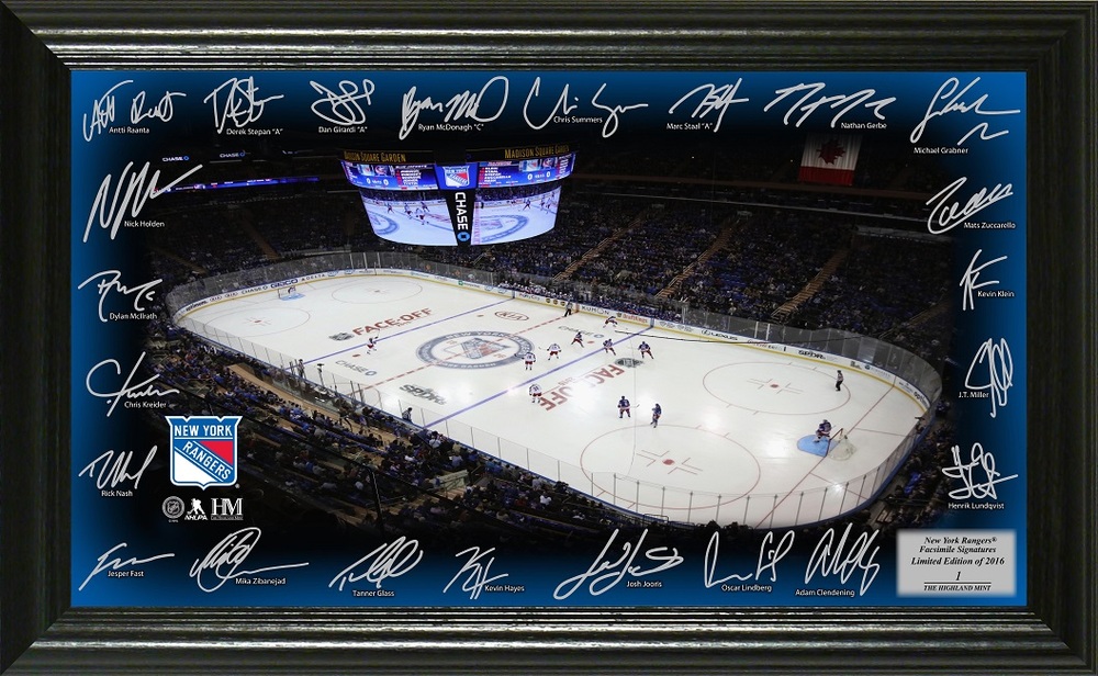 Serial #1 New York Rangers Signature Rink