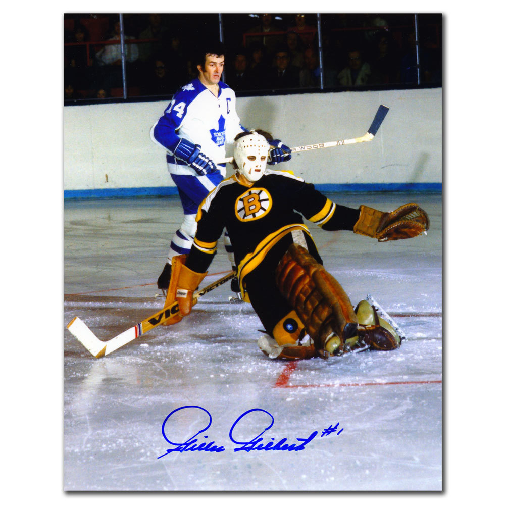 Gilles Gilbert Boston Bruins vs. Keon Autographed 8x10