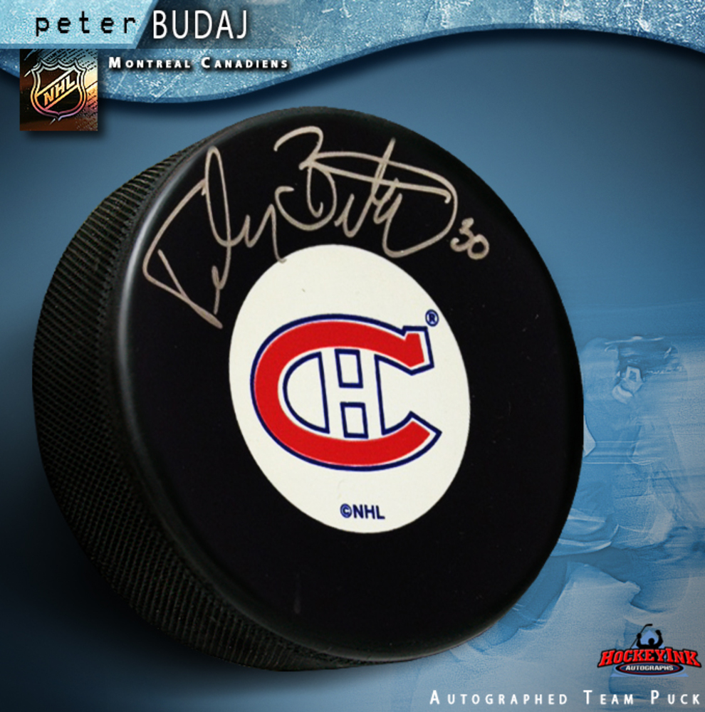 PETER BUDAJ Signed Montreal Canadiens Puck