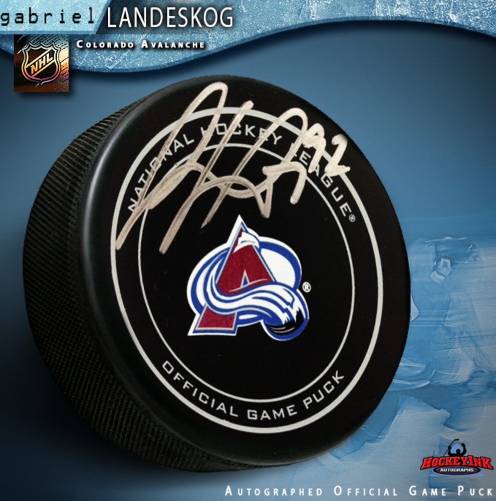 GABRIEL LANDESKOG Signed Colorado Avalanche Official Game Puck