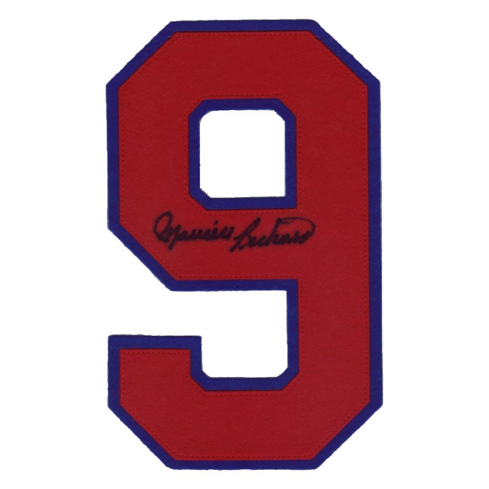 Marurice Richard Autographed Montreal Canadians Felt Sweater Number