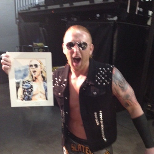 Heath Slater Signed Painting by Rob Schamberger