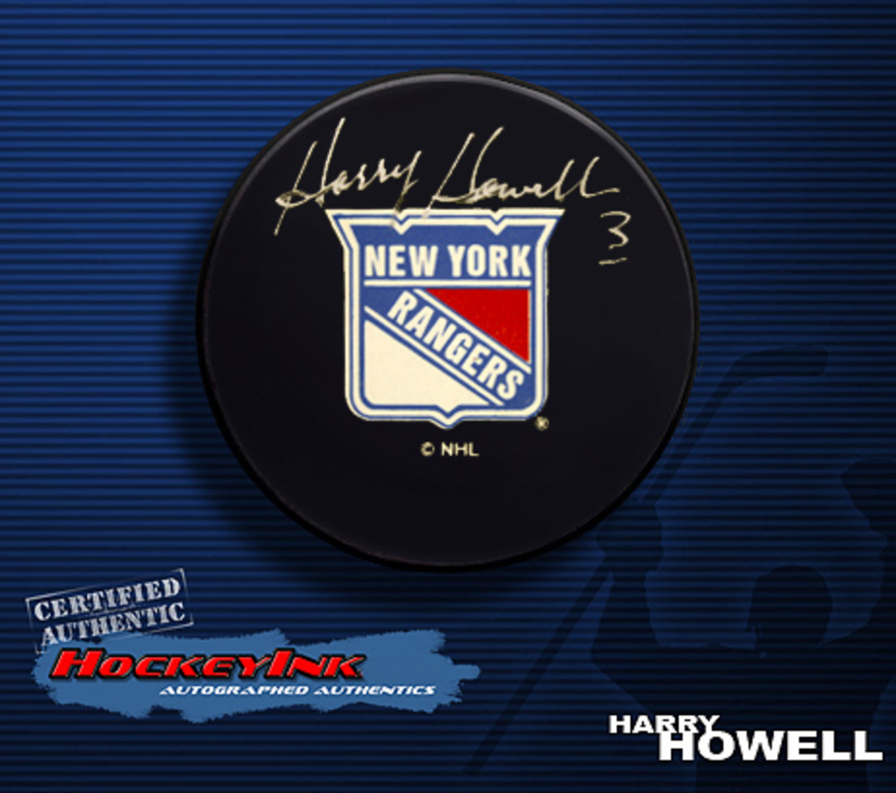 HARRY HOWELL Signed New York Rangers Puck