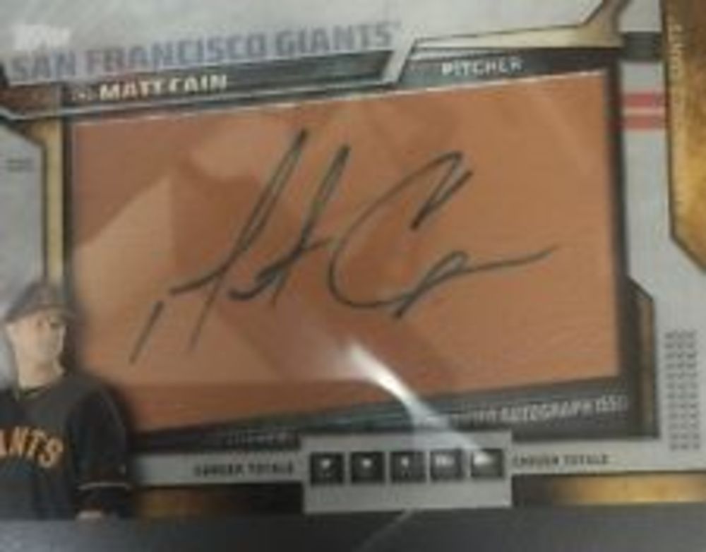 2016 Topps Team Glove Leather Autographs #GLAMC Matt Cain S2