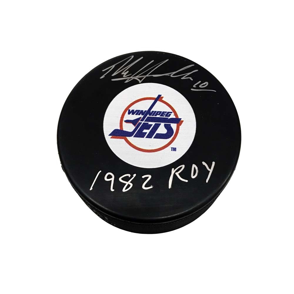DALE HAWERCHUK Signed Winnipeg Jets Puck with