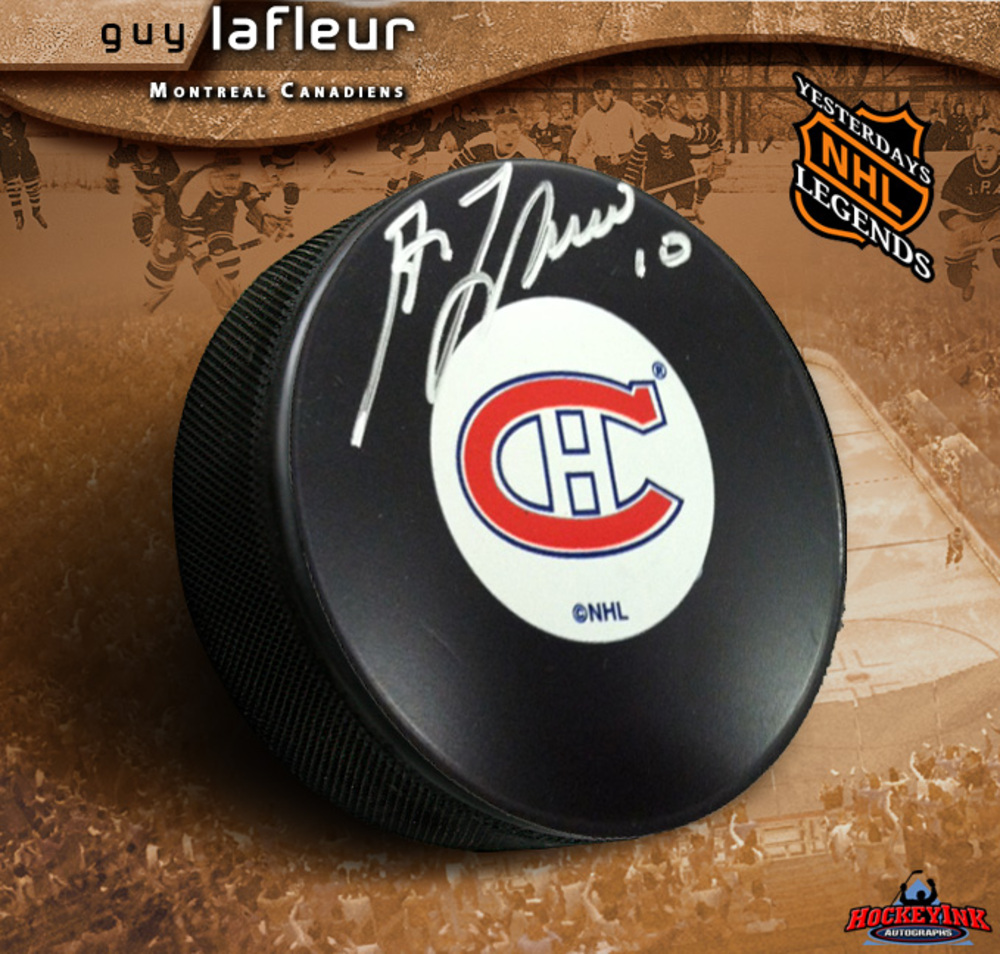 GUY LAFLEUR Signed Montreal Canadiens Puck