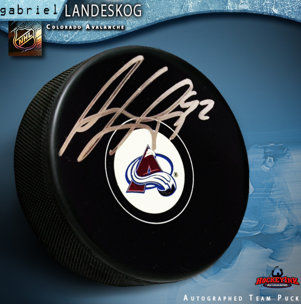 GABRIEL LANDESKOG Signed Colorado Avalanche Puck