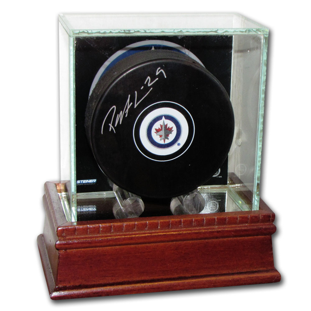 Patrik Laine Autographed Winnipeg Jets Puck w/Display Case