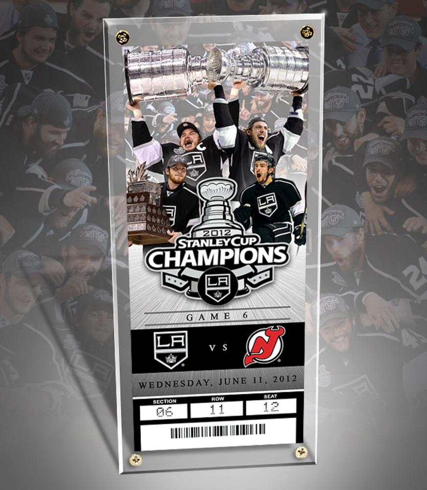 LOS ANGELES KINGS 2012 NHL STANLEY CUP CHAMPS- Commemorative Ticket & Display Case