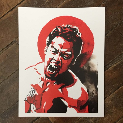 Hideo Itami SIGNED 11 x 14 Rob Schamberger Print