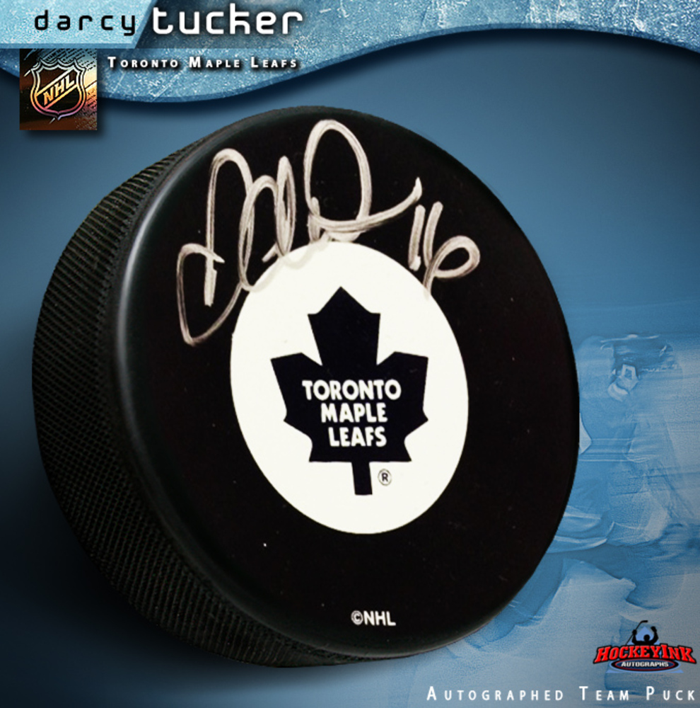 DARCY TUCKER Signed Toronto Maple Leafs Puck