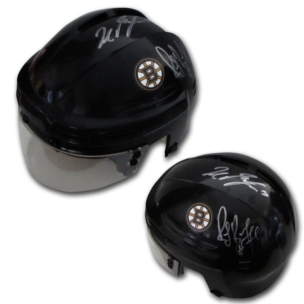 Ray Bourque & Milan Lucic Autographed Boston Bruins Mini-Helmet