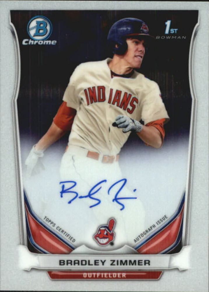 2014 Bowman Chrome Draft Draft Pick Autographs #BCABZ Bradley Zimmer