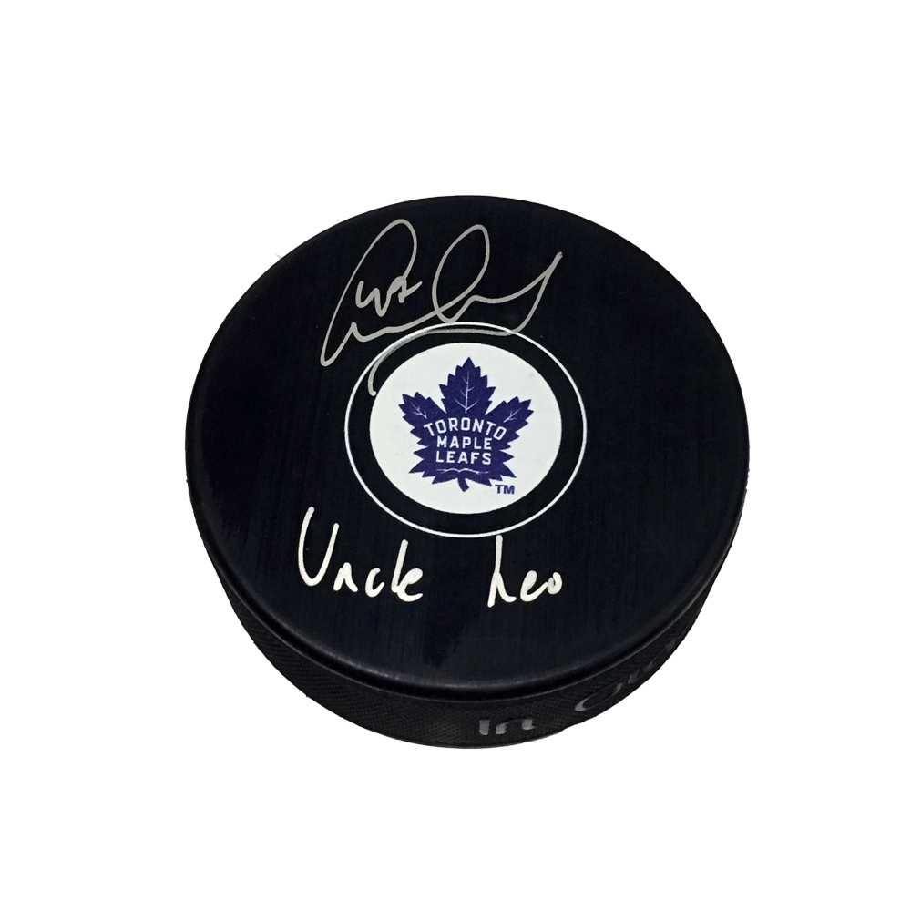LEO KOMAROV Signed Toronto Maple Leafs Puck with