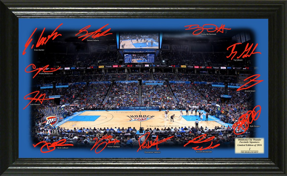 Serial #1! Oklahoma City Thunder Signature Court