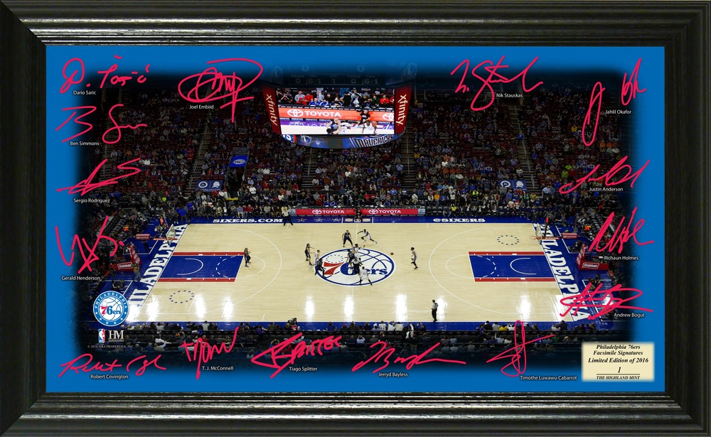 Serial #1! Philadelphia 76ers Signature Court