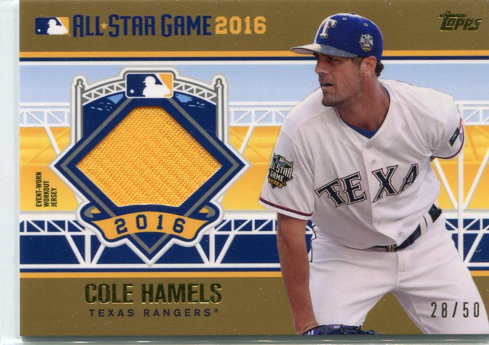 2016 Topps Update All-Star Stitches Gold #ASTITCH Cole Hamels