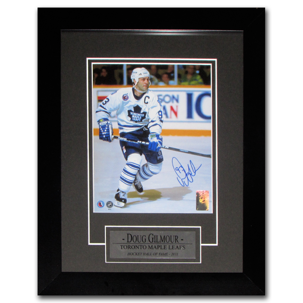 Doug Gilmour Autographed Toronto Maple Leafs Framed 8X10 Photo