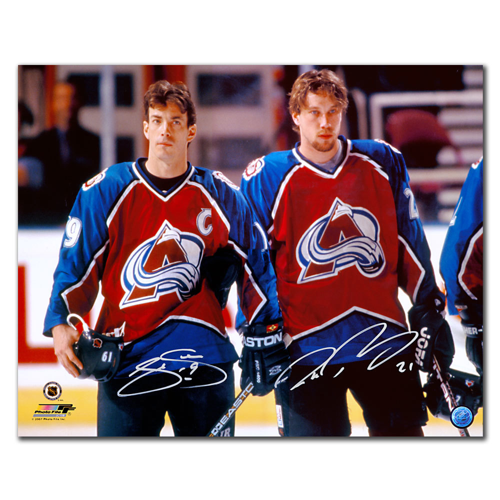 Joe Sakic & Peter Forsberg Colorado Avalanche Dual Autographed 16x20