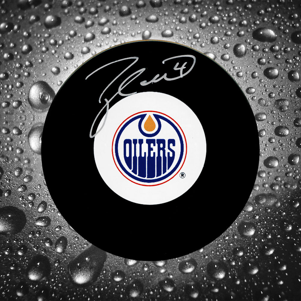 Taylor Hall Edmonton Oilers Autographed Puck