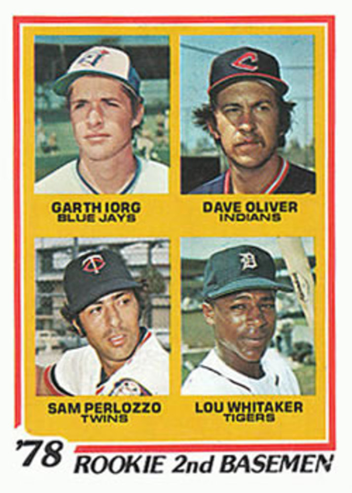 1978 Topps #704 Rookie 2nd Basemen Lou Whitaker Rookie Card