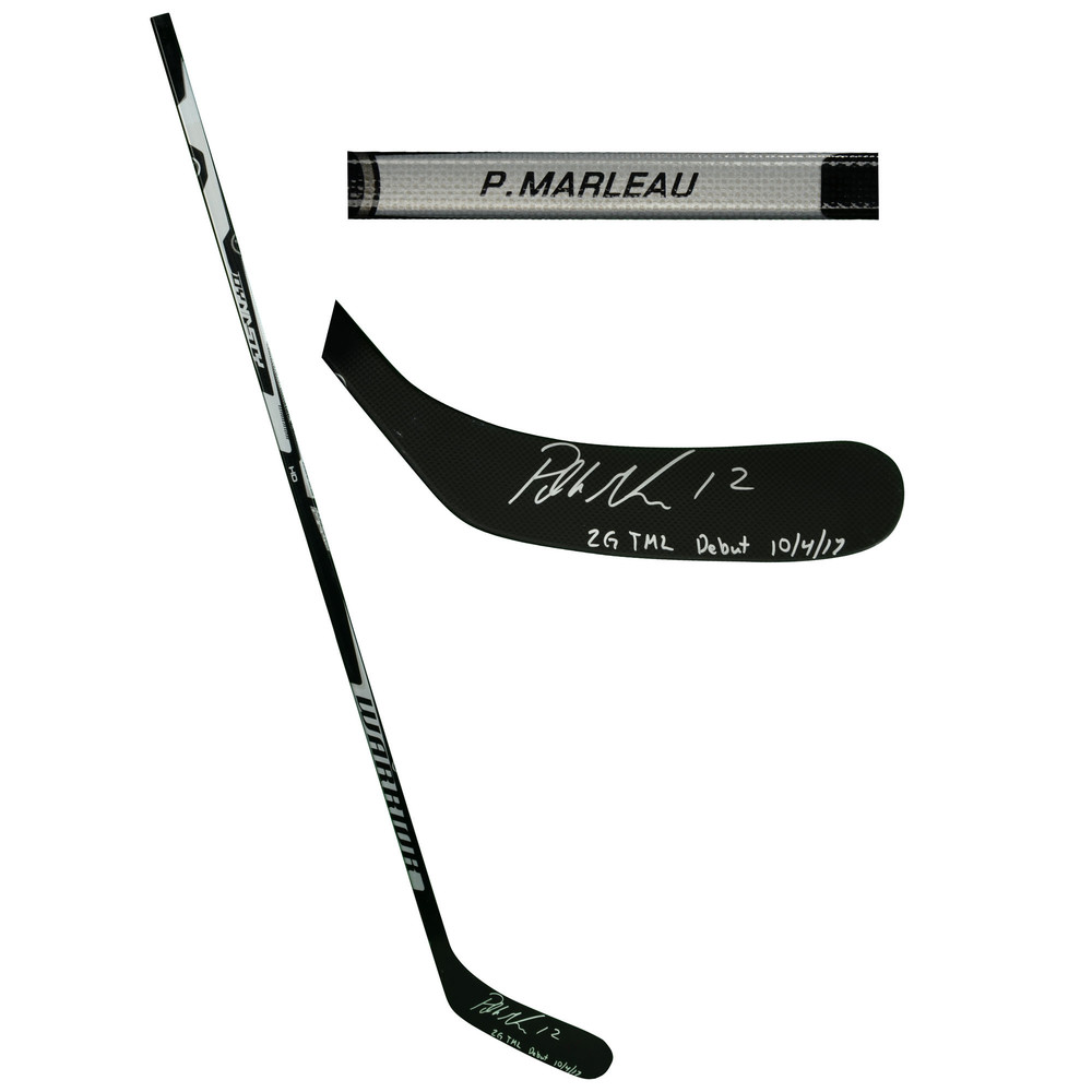 Patrick Marleau Toronto Maple Leafs Autographed Game Model Warrior Hockey Stick with 2G TML Debut 10/4/17 Inscription - #1 of a L.E. of 12