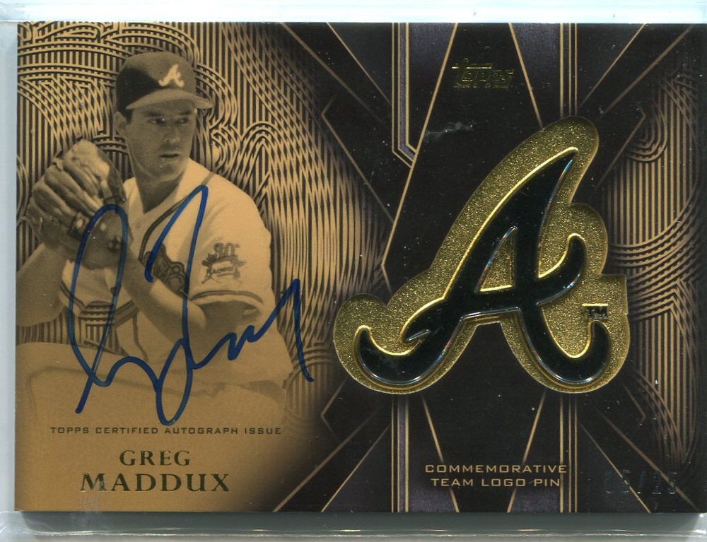 2016 Topps Team Logo Pins Autographs #TLPAGM Greg Maddux