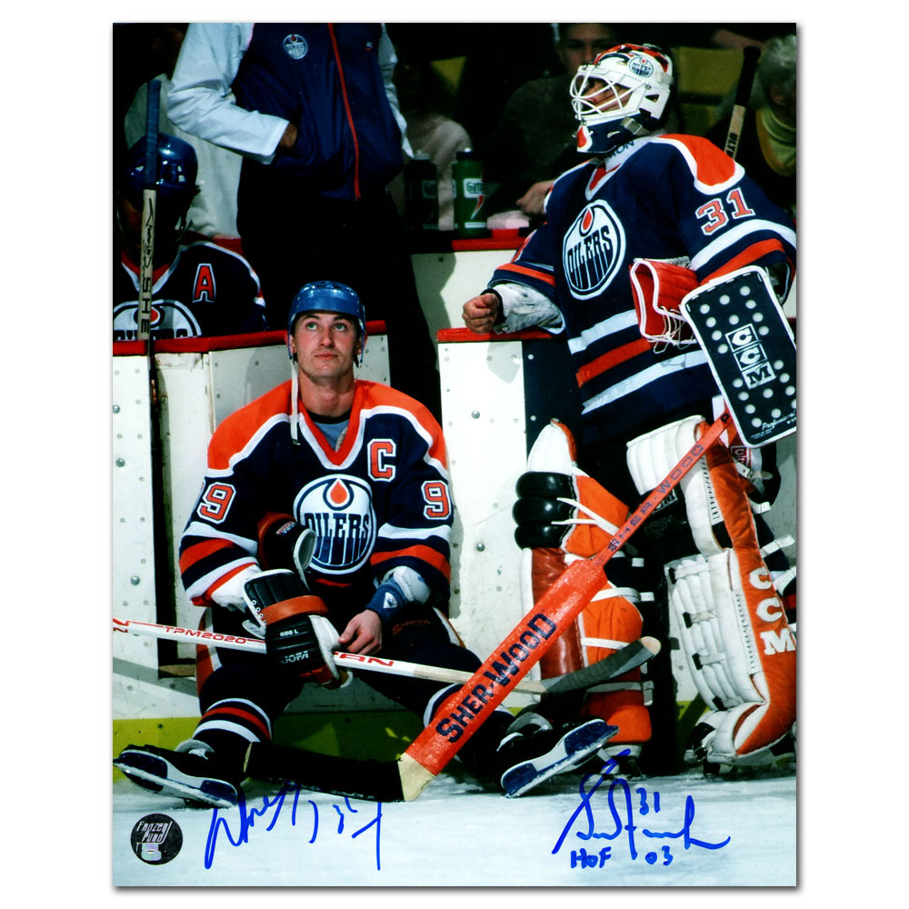 Wayne Gretzky & Grant Fuhr Autographed Edmonton Oilers 8X10 Photo
