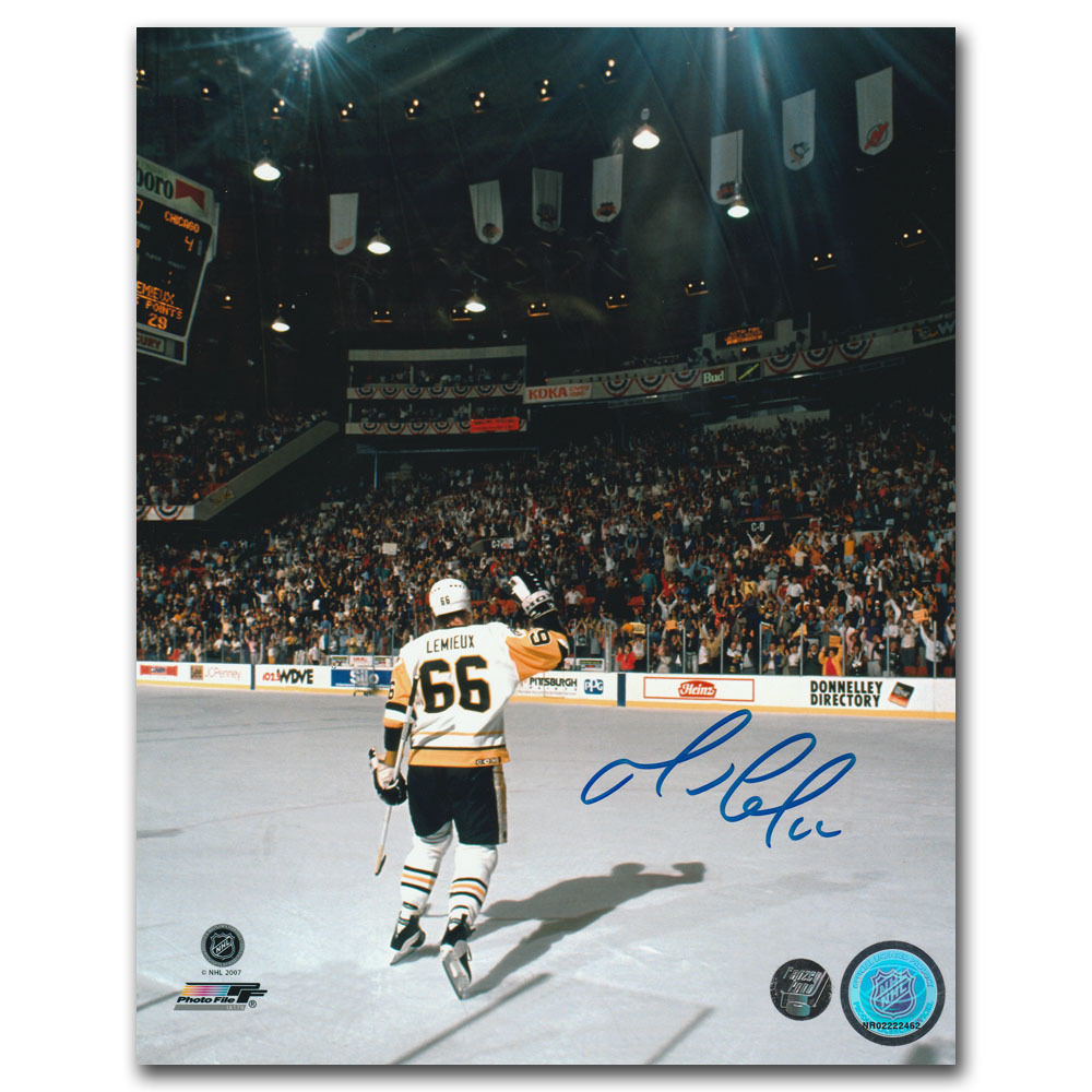 Mario Lemieux Autographed Autographed Pittsburgh Penguins 8X10 Photo