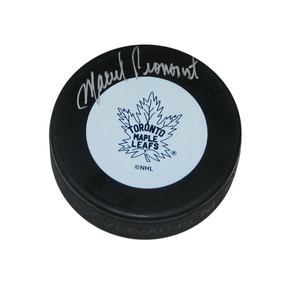 MARCEL PRONOVOST Signed Toronto Maple Leafs Puck