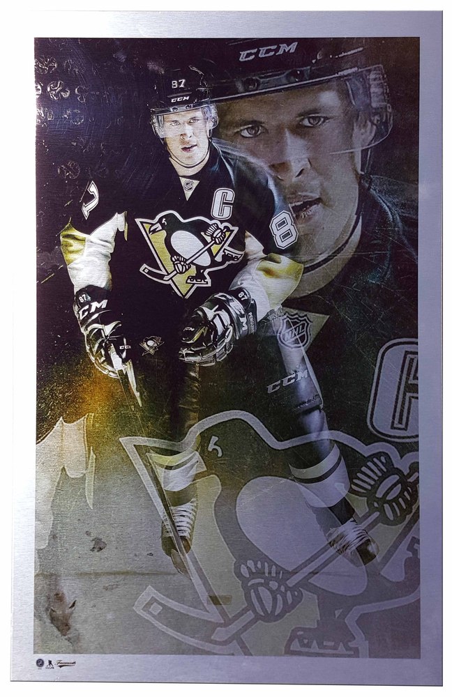 Sidney Crosby - Metal Pittsburgh Penguins Collage Print