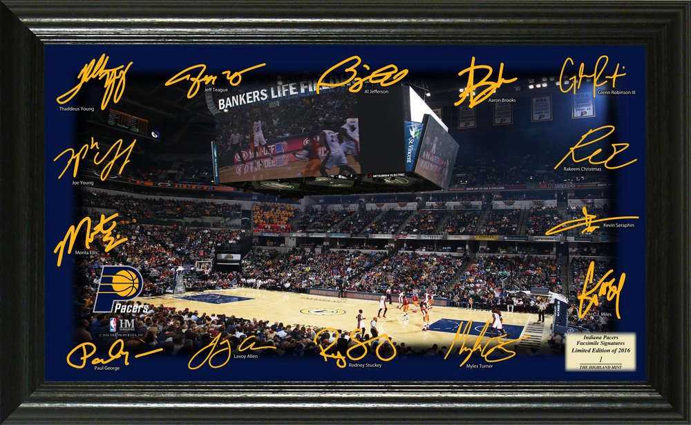 Serial #1! Indiana Pacers Signature Court