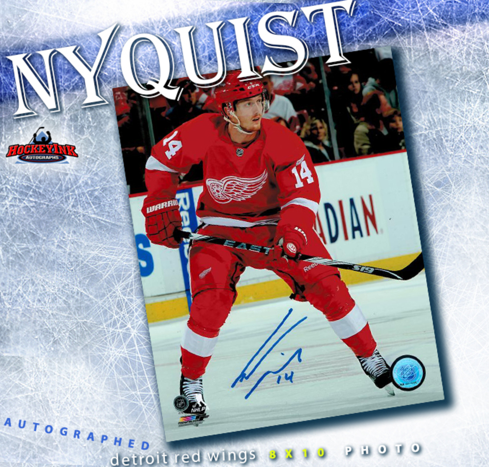 GUSTAV NYQUIST Signed Detroit Red Wings 8 X 10 Photo - 70356