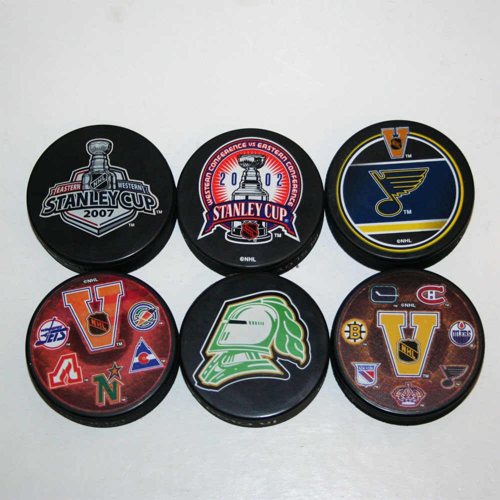 NHL Souvenir Pucks - Lot of 6