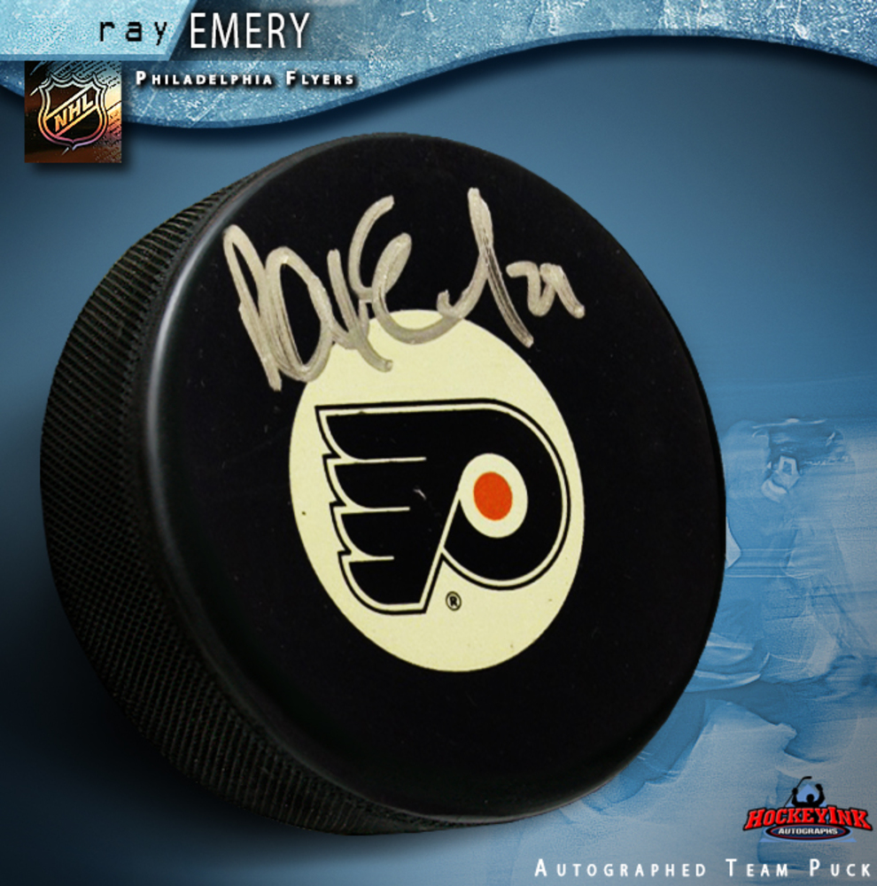 RAY EMERY Signed Phildelphia Flyers Puck