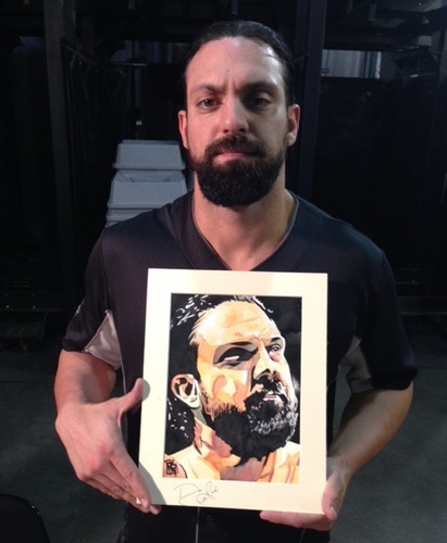 Damien Sandow Signed Painting by Rob Schamberger