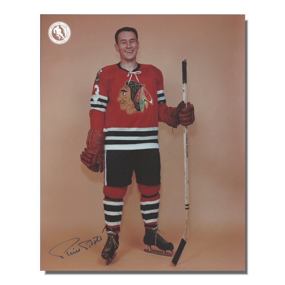 Pierre Pilote Autographed Chicago Blackhawks 8x10 Photo