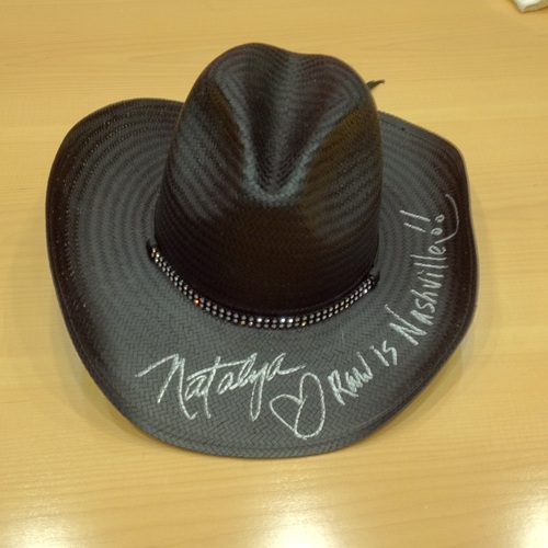 WORN & SIGNED Natalya Cowboy Hat (RAW Country - 11/18/13)