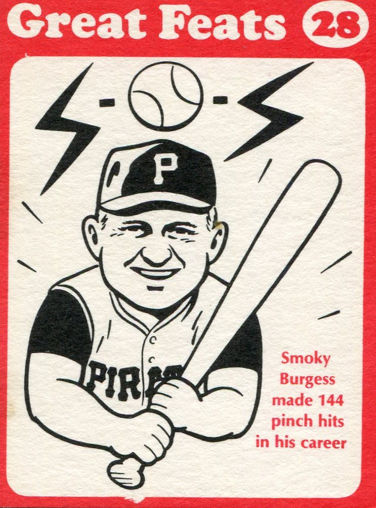 1972 Laughlin Great Feats #28 Smoky Burgess