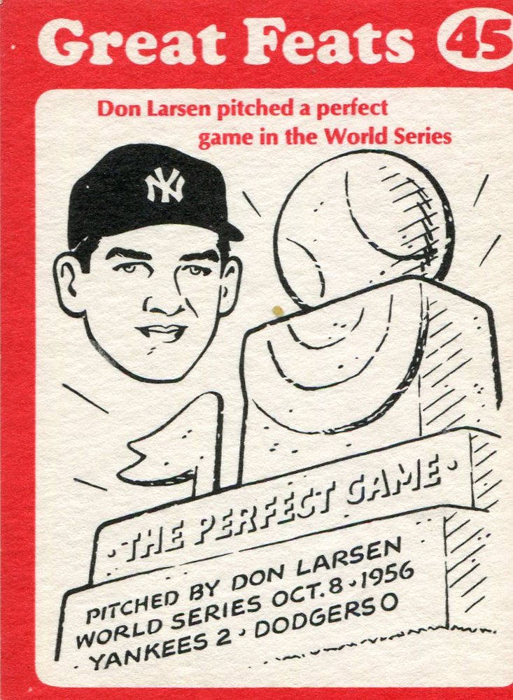 1972 Laughlin Great Feats #45 Don Larsen