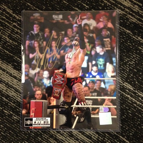 Finn Bálor SIGNED 8 x 10 Limited Edition WrestleMania 33 Photo (#33 of 33) (w/ Title)