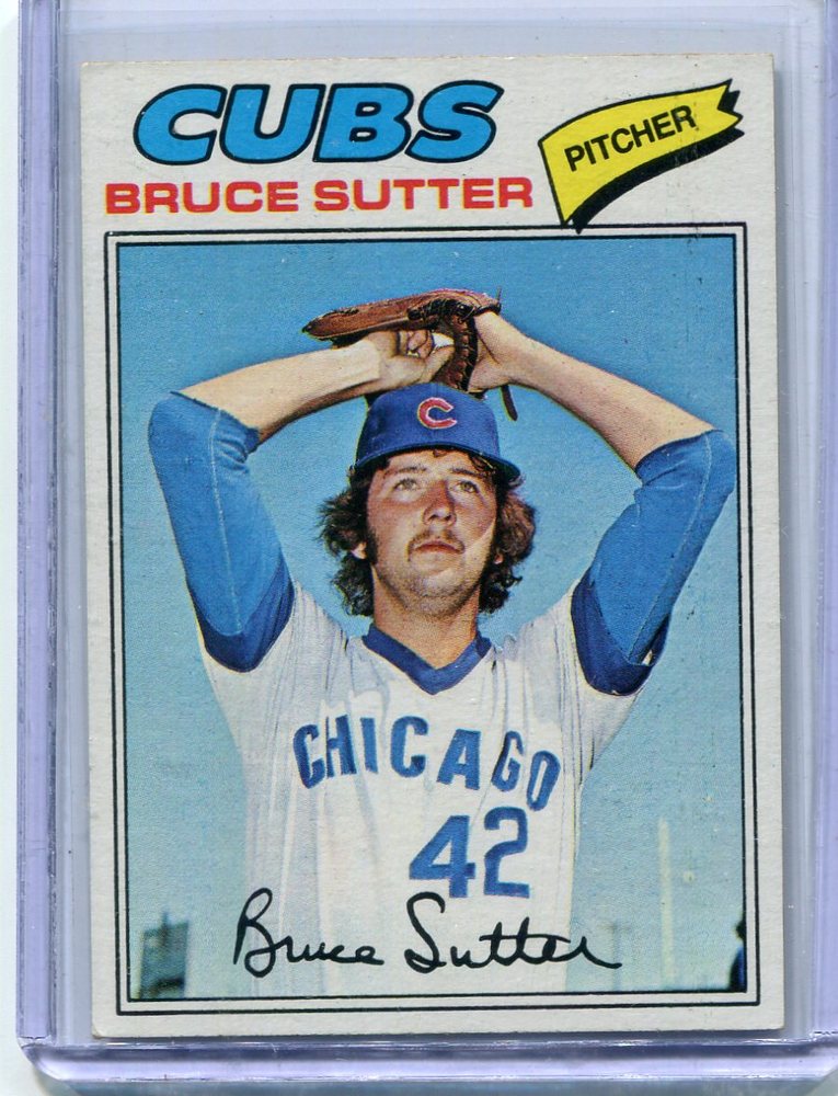 1977 Topps #144 Bruce Sutter Rookie Card -- Hall of Famer