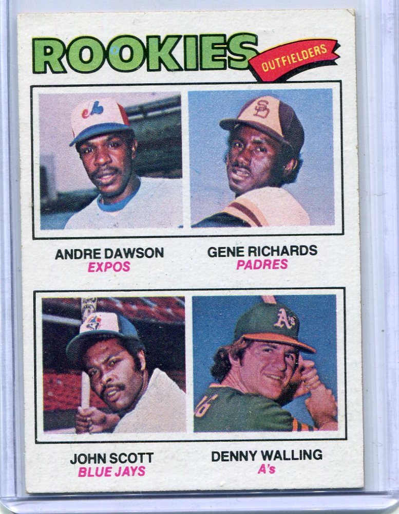 1977 Topps #473 Rookie Outfielders Andre Dawson Rookie Card -- Hall of Famer
