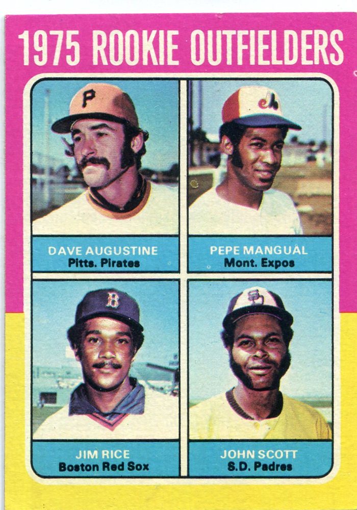 1975 Topps #616 Rookie Outfielders Jim Rice -- Hall of Famer